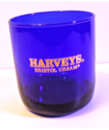 Harveys Bristol Cream Cocktail Glass Cobalt Blue w Gold Lettering  EUC - £7.13 GBP