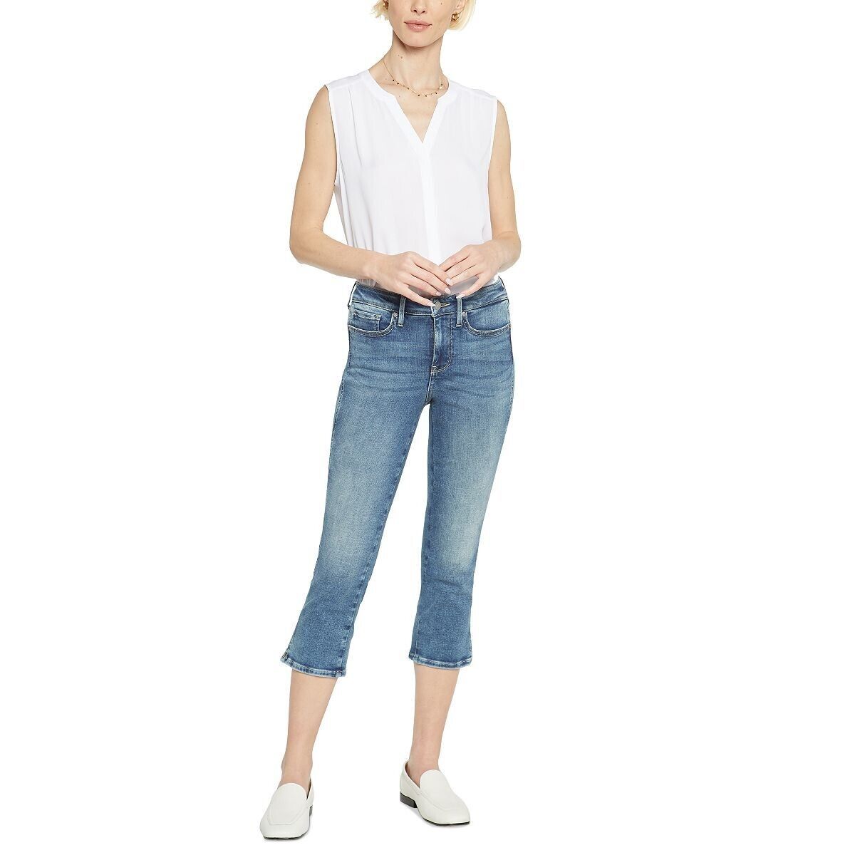 Primary image for NYDJ Women's Skinny Capri Jeans Blue Size 14 B4HP Waist 35 Inseam 23 $89