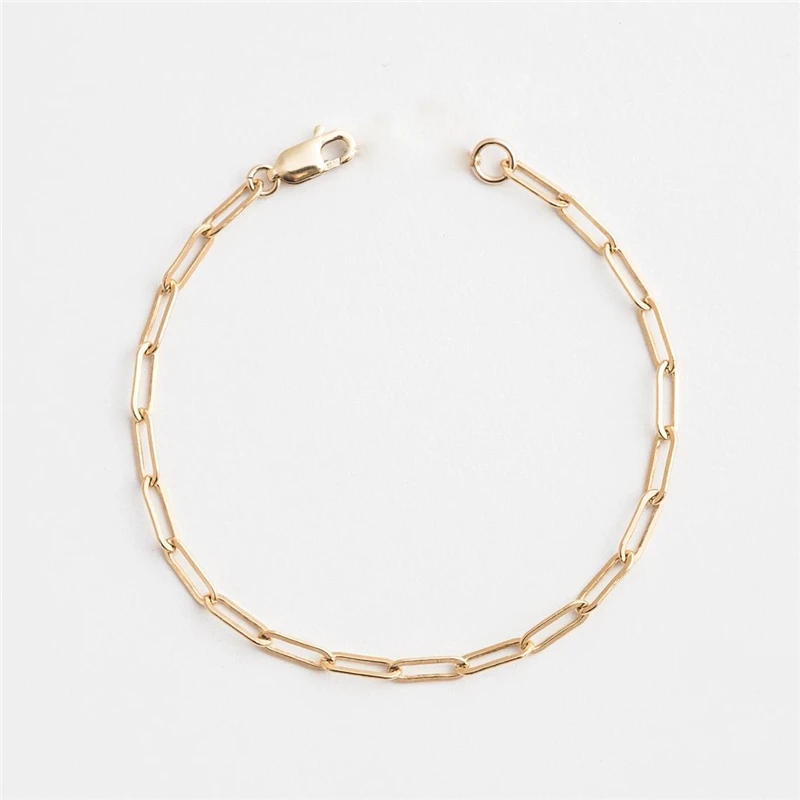 14K Gold Filled Chain Bracelet Handmade Jewelry Boho Charms Bracelets Vi... - £54.43 GBP