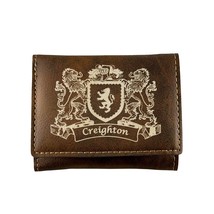 Creighton Irish Coat of Arms Rustic Leather Wallet - $24.95