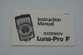 Gossen Luna Pro F Light Meter Instruction Manual - $6.92