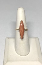 10K Yellow Gold Marquise-cut Goldstone Venturina Ladies Solitaire Ring - £320.84 GBP