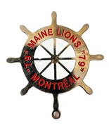 1979 Maine Lions Club Montreal 79 Nautical Wheel Enamel Filled Fraternal... - €25,73 EUR