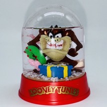 Vintage 1998 Looney Tunes Tasmanian Devil Christmas Snow Globe Water 3&quot; Plastic - $19.95