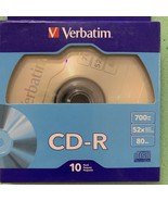 Verbatim CD-R Recordable 700MB 52X with Branded Surface , 10 Pack - $16.20 CAD