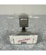 Vintage Computer Lucite Cube Paperweight &quot;You &amp; Wyse&quot; 2.5”x2.5” - $34.29 CAD