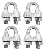 FEENIX Wire Rope Clamp Clip for Cables Zinc Plated 1/2&quot; - Bulk Pack of 4... - £10.35 GBP