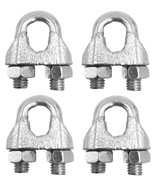 FEENIX Wire Rope Clamp Clip for Cables Zinc Plated 1/2&quot; - Bulk Pack of 4... - £10.20 GBP