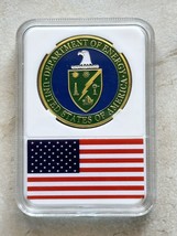 United States Department of Energy (DOE) Challenge Coin with American Flag case - £13.85 GBP