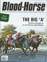 2014 - March 29th Issue of  Blood Horse Magazine - WE MISS ARTIE on the cover - £14.35 GBP