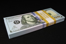 10K Full Print Realistic Prop Money New 10,000 Dollar Bills Cash Fake Movie REAL - £9.69 GBP