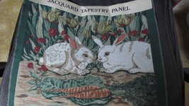&quot;&quot;JACQUARD BUNNY TAPESTRY PANEL&quot;&quot; - NEW - EASTER DECOR - $8.89