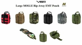 New Vism Molle Tactical Rip-Away Medical Emt Ems Ifak Survival Pouch 8x7x4 Od - £19.31 GBP