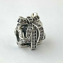 Authentic PANDORA All Wrapped Up Sterling Silver Charm, 791766CZ, New - £35.49 GBP