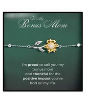 Sunflower Bracelet Bonus Mom Gift, Positive Impact, Sunflower Bracelet, for Step - £41.63 GBP+