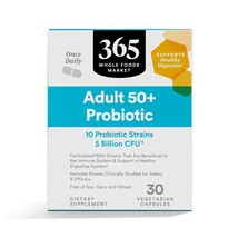 8/26 365 by Whole Foods Market, Adult 50+ Probiotic 5 Billion CFU, 30 ct - $13.85