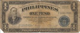 Philippines 1 Peso   Victory   Note   Circulated   #28 - $9.89