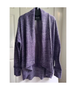 Roots Canada Washed Purple Cabin Shawl Open Cardigan Pockets Sweater, Si... - $363.16 MXN