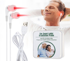 Tinnitus Ear Laser Therapy 650nm Irradiation Laser Earplug Media Deafnes... - £20.59 GBP