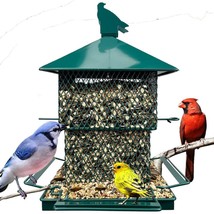 Heavy-duty Green Metal Multiple Bird Species Seed Feeder - 6.5 Lbs. 1-Pack - $167.88