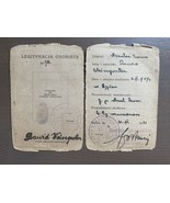 Vecchio documento di carta d&#39;identità Polonia 1931 ebraico - $4,331.55 MXN