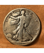 1935  D Sue Walking Liberty 90% Silver US Half Dollar - $48.76 CAD