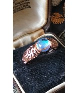 Vintage 1990-s 14 Ct Rolled Gold Moonstone Ring Size UK R 1/2 US 9- Hall... - $1,403.03 MXN