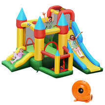 Kids Inflatable Bounce House Jumping Dual Slide Bouncer Castle W/ 780W B... - £380.58 GBP