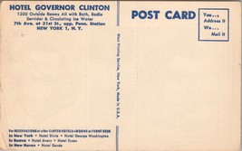 Hotel Governor Clinton New York City NY Postcard PC450 - £14.95 GBP