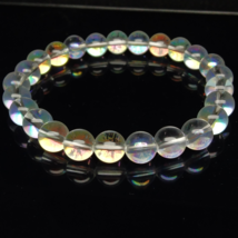 Beautiful Aura Quartz Bracelet Crystal Meditation Friendship Bracelet - £11.19 GBP