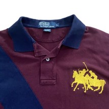 Ralph Lauren Polo Shirt Double Horse Fight Rugby Big Pony Crest SS Mens Large - $33.73