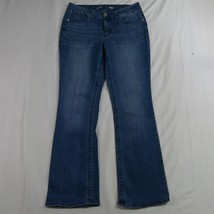 Seven7 12 Tummyless Slim Boot Cut Medium Wash Stretch Denim Womens Jeans - £14.84 GBP