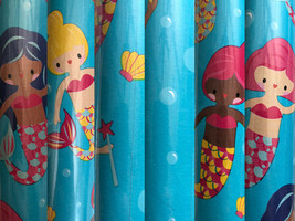 Girls Mermaid Doll Birthday Gift Wrapping Paper 22.5 Sq ft 1 Roll - £6.27 GBP