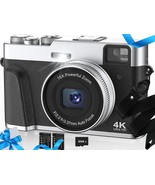 Upgraded 4K Digital Camera With Sd Card Autofocus,48Mp Point And, 2 Batt... - $90.94