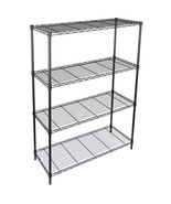 4 Tier Steel Wire Shelf Rack Storage Shelving Unit Book Shelf Save Space - £65.09 GBP