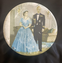 Vintage Antique Queen Elizabath Charles Biscuits Tin Huntley &amp; Palmers England - £6.17 GBP
