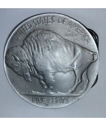 Belt Buckle Large Buffalo Nickle Theme 1979 American Buckles 3 inch Pewter - £12.11 GBP