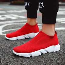 2021 Slip On Shoes Men Breathable Chunky Sneakers Summer Mesh Male Casual Footwe - £29.98 GBP