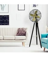 Electric Antique Pedestal Fan with wooden tripod Floor Fan Home Office D... - £139.34 GBP