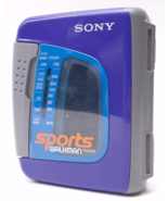 Sony Sports Walkman WM-FS191 FM/AM Radio Cassette Purple Tested/Works Ra... - $105.02