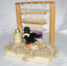 Vintage Navajo Native American “Woman w/ Papoose At Loom&quot; Southwestern Art Doll - $4.95