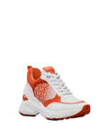 New Michael Kors Women&#39;s Katrina Mixed-Media Wedge Trainer Red Clay 7M - $230.17 CAD