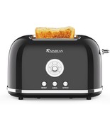 Toaster 2 Slice Retro Toaster Stainless Steel With 6 Bread Shade Setting... - £7.51 GBP+