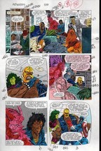 1991 Avengers 329 page 20 Marvel color guide comic art: Captain America/She-Hulk - £36.86 GBP