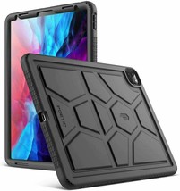 For Ipad Pro 12.9 (2022/2021/2020/2018) Case Kids Friendly Silicone Cover Black - £26.88 GBP
