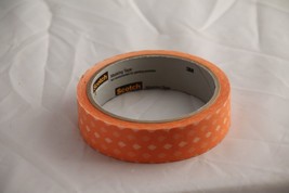 Scotch Expressions Masking Tape .94 in x 20 yds New Single Roll 3M Orange White - £9.54 GBP