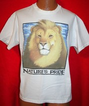 Vintage 90s Human-i-Tees Lion Nature&#39;s Pride Single Stitch T-Shirt L Made In USA - £71.56 GBP