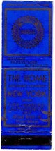 Matchbook Cover The Home Insurance Company New York Fire Marine Automobile - £0.76 GBP