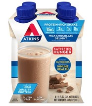 Atkin&#39;s Advantage*06/2025* Milk Chocolate Shake, 4 Pack, 44 oz - $12.99