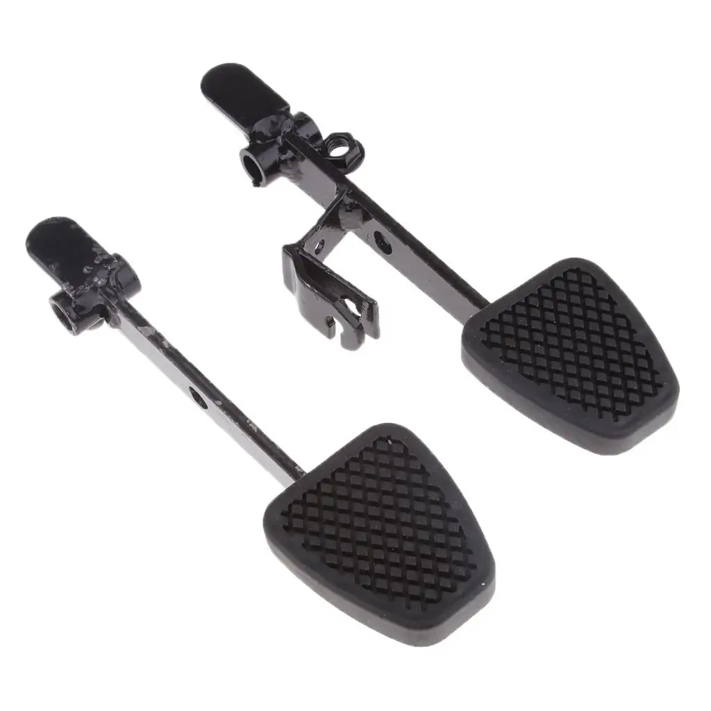 2 Pieces Black Brake &amp; Throttle Pedal Peg Set for UTV Go Kart Accessories - $22.12